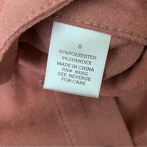 Altar’d State Pink Suede Button Front Mini Skirt Women’s S Barbiecore Balletcore - Picture 6 of 8